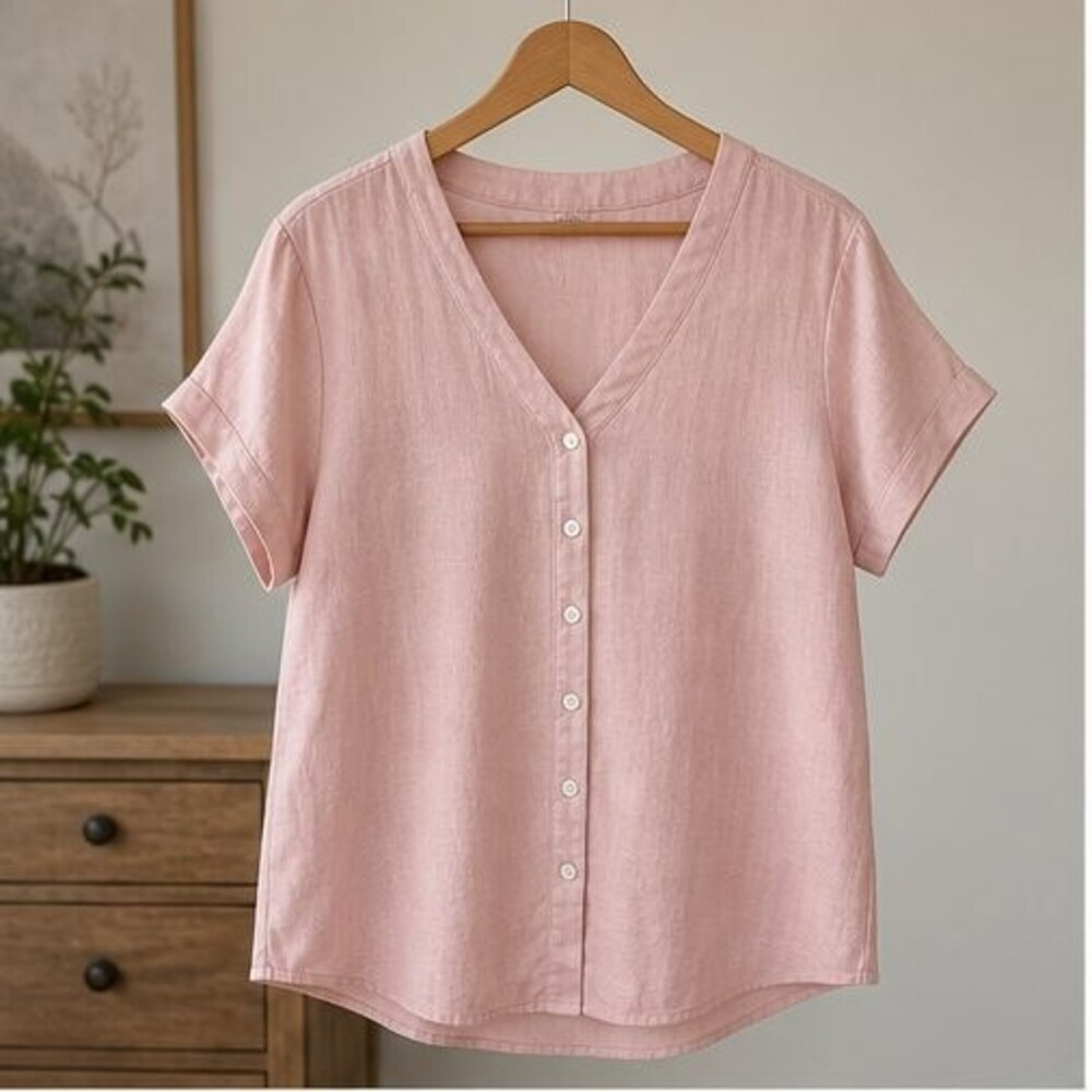 Blush Tie Neck Blouse